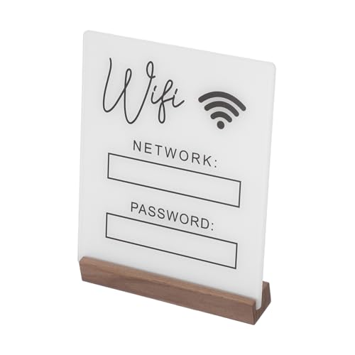 Cabilock Acryl Wifi Passwort Schild mit Holzsockel Beschreibbares Wlan Verbindung Schild mit Stift für Hotel Restaurant Büro Dekoratives Vielseitiges Tisch-wlan für Gäste und Geschäftsräume Cabilock Acryl Wifi Passwort Schild mit Holzsockel Beschreibbares Wlan Verbindung Schild mit Stift für Hotel Restaurant Büro Dekoratives Vielseitiges Tisch-wlan für Gäste und Geschäftsräume von Cabilock