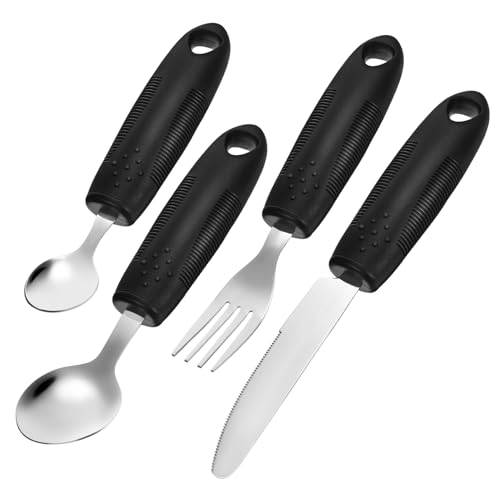 Cabilock Adaptive Essbesteck für Senioren Teiliges Set mit Gewichtetem Griff Ergonomischen Löffeln und Gabeln für Menschen mit Handzittern aus Rostfreiem Leicht zu Greifen und Sicher Cabilock Adaptive Essbesteck für Senioren Teiliges Set mit Gewichtetem Griff Ergonomischen Löffeln und Gabeln für Menschen mit Handzittern aus Rostfreiem Leicht zu Greifen und Sicher von Cabilock