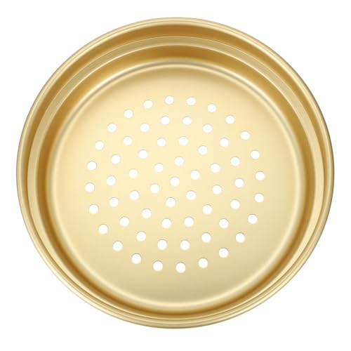 Cabilock Aluminiumlegierungdampfer Kochen Dampfgarer pfannenwender Heizgestell Dampfwerkzeug mit Lebensmitteln Dampfgargerät für die Küche Dampfkörbchen Golden von Cabilock