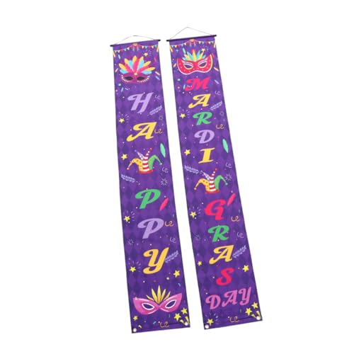 Cabilock American Carnival Türbanner Mardi Gras Day Hängend Farbige Partydekoration Für Innen Außen Festliche Türvorhänge Karneval Deko Für Bar Zuhause von Cabilock
