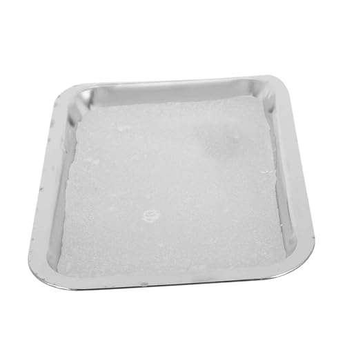 Cabilock Anatomie-tablett Labor-sezierpfanne Medizinisches Labortablett Wiederverwendbares Sektionstablett Dissektionstablettplatte Professionelles Seziertablett Laborschalen Wachs Silver von Cabilock