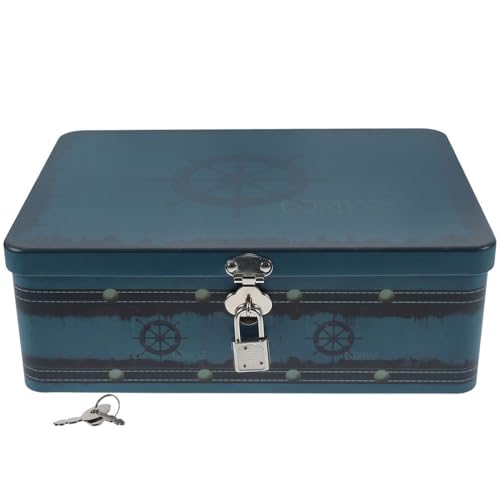 Cabilock Rechteckige Weißblech Im Retro-Stil Mit Vorhängeschloss, Aufbewahrungskiste Organizer Für Zuhause Küche Desktop-Aufbewahrung Blechkanister Cabilock Rechteckige Weißblech Im Retro-Stil Mit Vorhängeschloss, Aufbewahrungskiste Organizer Für Zuhause Küche Desktop-Aufbewahrung Blechkanister von Cabilock
