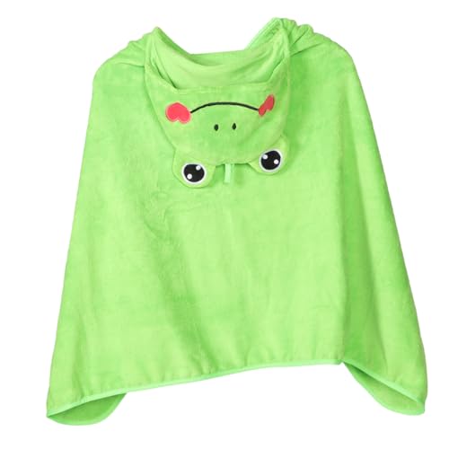 Cabilock Babyschwimmtuch Kinder-duschbademantel Frosch Kapuzenhandtuch Frosch Badetuch Babyhandtücher Mit Kapuze Tierisches Duschtuch Neugeboren Polyester Stranddecke Wasser Aufnehmen von Cabilock