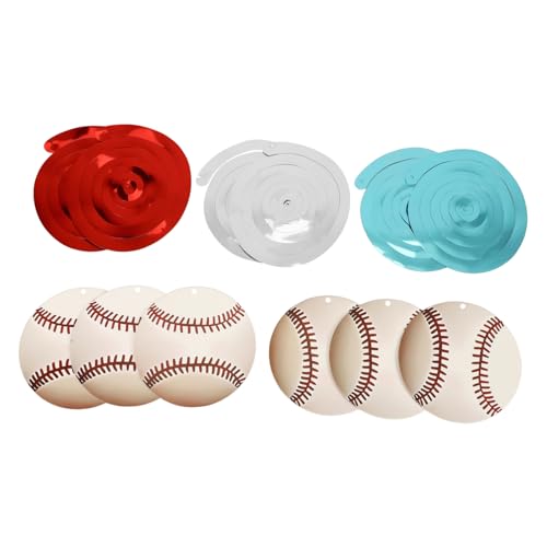 Cabilock Baseball Dekoration Teiliges Aufhänger Wirbel für Baseball Geburtstagsparty Wand und Decken Dekoration Einfache Anbringung Langlebige Materialien für Lebendige Farben von Cabilock