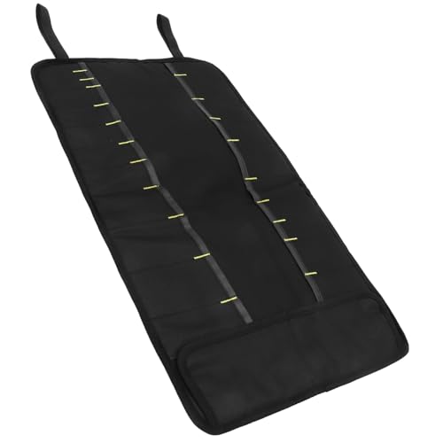 Cabilock Besteck Aufbewahrungsbeutel mit Reißverschluss Leicht und Robust Praktischer Organizer für Camping und Outdoor Kompakte Gabel und Messer Tasche mit Tragegriff Schwarz von Cabilock