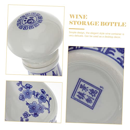 Cabilock Blau Weiße Porzellan Weinflasche Keramik Weinaufbewahrung Tragbarer Eleganter Weinbehälter für Zuhause Bar Geeignet Langlebig Farbecht Dekorativ Cabilock Blau Weiße Porzellan Weinflasche Keramik Weinaufbewahrung Tragbarer Eleganter Weinbehälter für Zuhause Bar Geeignet Langlebig Farbecht Dekorativ von Cabilock