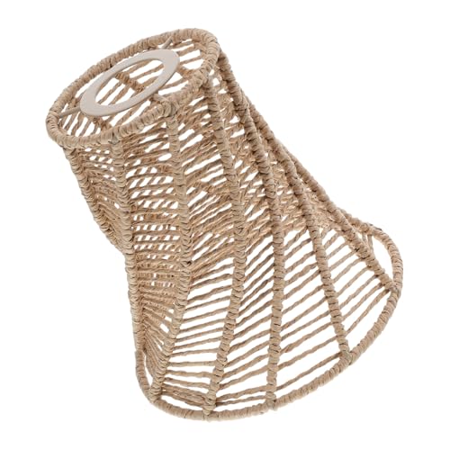 Cabilock Boho Rattan Lampenschirm Klein Geflochtene Deckenleuchte Abdeckung Kreatives Design Für Wohnzimmer Schlafzimmer Wandbeleuchtung von Cabilock