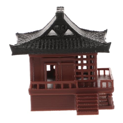 Cabilock Bonsai Pavillon Aquarium Ornament Kreative Miniatur Gartenfigur Langlebige Wassergarten Deko für Innen Außen Leicht zu Reinigen Schonend für Wasserqualität von Cabilock