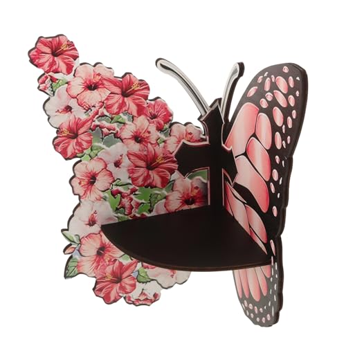 Cabilock Butterfly Eckregal Wandmontage Schweberegale für Pflanzen und Dekoration aus Stabilem Holz Schmetterlingsdesign für Vielseitig Einsetzbar zur Aufbewahrung und Präsentation von Cabilock