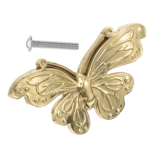 Cabilock Butterfly Messing Möbelgriff Schubladenknopf für Kommode Schrankgriff aus Robustem Messing Vielseitig für Schränke Kleiderschränke und Schuhschränke Einzigartiges Design von Cabilock