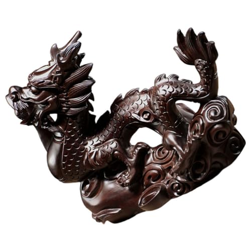 Cabilock Drachen Statue Chinesische Tischdekoration Aus Strapazierfähigem Material Für Büro Wohnzimmer Und Restaurant Perfektes Sammlerstück Für Drachenliebhaber von Cabilock