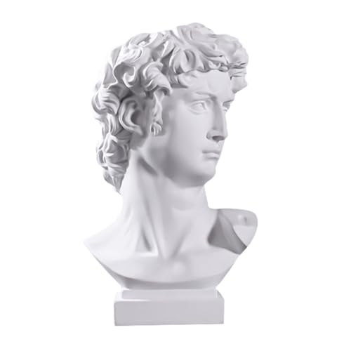 Cabilock David-vase Desktop- Büste Vase David Büste Skulptur Vase Aus Beton Flippige Möbel Griechische Statue Pflanzer Kopf Einer Griechischen Statue Griechenland Harz Bilden Weiß von Cabilock