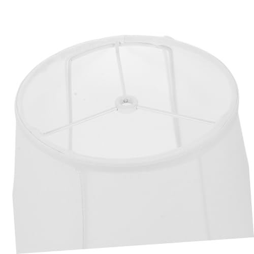 Cabilock Dekorativer Stofflampenschirm Weiß Faltbar und Abnehmbar Sanfte Lichtstreuung Ersatz für Tisch Deckenlampen Platzsparend Geeignet für Esszimmer Arbeitszimmer Küche und Festdeko von Cabilock