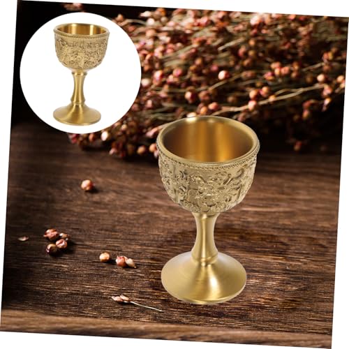 Cabilock Delikater Retro Messing mit Drachen Relief Dekorativer Weinbecher für Spirituosen Praktischer Trinkpokal Geschenk für Weinliebhaber Cabilock Delikater Retro Messing mit Drachen Relief Dekorativer Weinbecher für Spirituosen Praktischer Trinkpokal Geschenk für Weinliebhaber von Cabilock