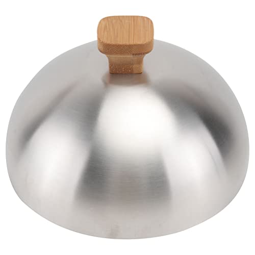 Cabilock Dessert-Kuppelabdeckung Speiseglocke Edelstahl Teppanyaki Deckel Steakglocke Steak Abdeckhaube Tellerglocke W?rmeglocke Burger Dome Für Steak Pizza Grill 28cm von Cabilock