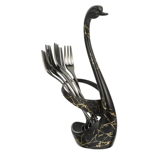 Cabilock Dessertlöffel Set mit Schwanenform Halter Teilig Langlebig Leicht zu Reinigen Modisch und Praktisch für Kaffee Gewürze und Obst Stilvollem Schwan Sockel Organizer Cabilock Dessertlöffel Set mit Schwanenform Halter Teilig Langlebig Leicht zu Reinigen Modisch und Praktisch für Kaffee Gewürze und Obst Stilvollem Schwan Sockel Organizer von Cabilock
