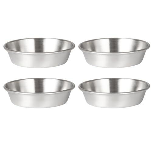 Cabilock Dipschalen Edelstahl Soßenschale Vorspeisen Schalen 4 Stück 10CM Sushi Soja Saucen Sojasauce Ketchup Essig Gewürz Dessert Snacks Schälchen Servierschalen Dipschälchen von Cabilock
