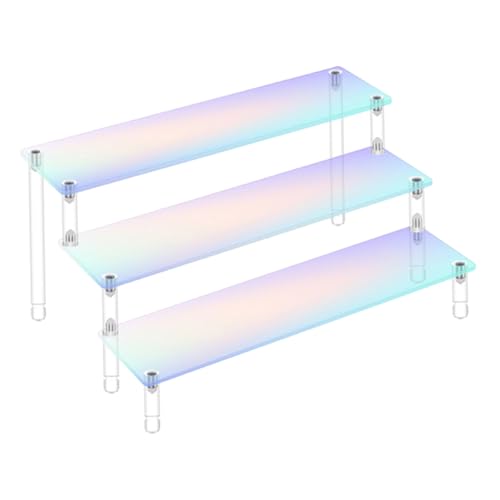 Cabilock Displayständer Stufig für Figuren und Schmuck Transparenter Vielseitiger Organizer für Tisch und Sammlerstücke Einfach zu Reinigen und Wiederverwendbar Design für Zuhause von Cabilock
