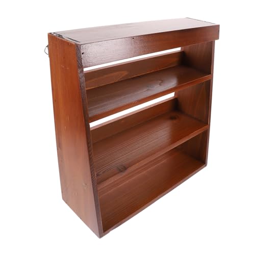Cabilock Vintage Holz Aufbewahrungshalter 3-Stufiger Ständer für Actionfiguren Vielseitig Einsetzbar Tischständer aus Holz Design für Sammlungen von Cabilock