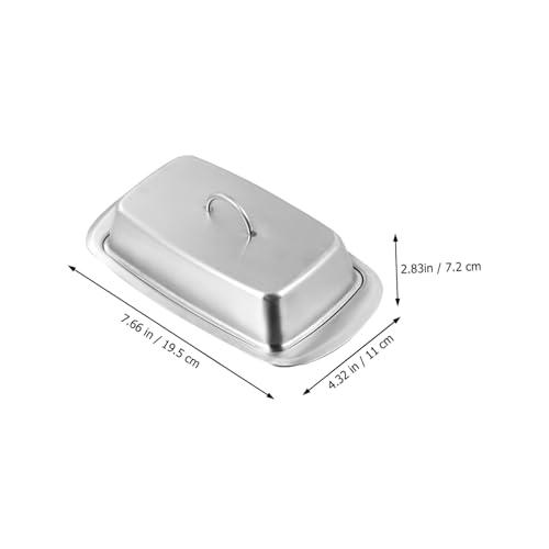 Cabilock Edelstahl Butterdose Silber Poliert Butter Aufbewahrungsbox Rostfrei Langlebig Frischhaltebox Für Butter Desserttray Küchenplatte Cabilock Edelstahl Butterdose Silber Poliert Butter Aufbewahrungsbox Rostfrei Langlebig Frischhaltebox Für Butter Desserttray Küchenplatte von Cabilock