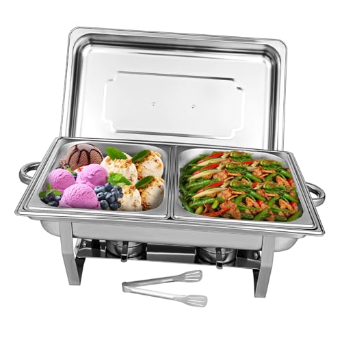 Cabilock Edelstahl Chafing Dish Buffet Server mit Fächern Catering Food Warmer Faltbarer Buffet Wärmer für Partys Hochzeiten Große Veranstaltungen Langlebig und Leicht zu Reinigen Cabilock Edelstahl Chafing Dish Buffet Server mit Fächern Catering Food Warmer Faltbarer Buffet Wärmer für Partys Hochzeiten Große Veranstaltungen Langlebig und Leicht zu Reinigen von Cabilock