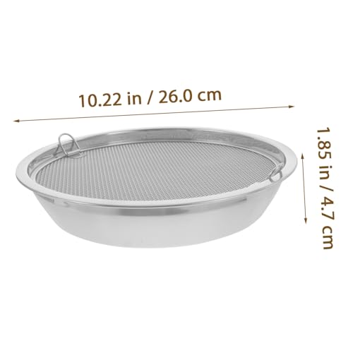 Cabilock Edelstahl Filter Öl Abtropfplatte Servierplatte für Frittierte Snacks und French Fries Dickes Material Langlebig und Hygienisch für Zuhause Restaurant und Party von Cabilock