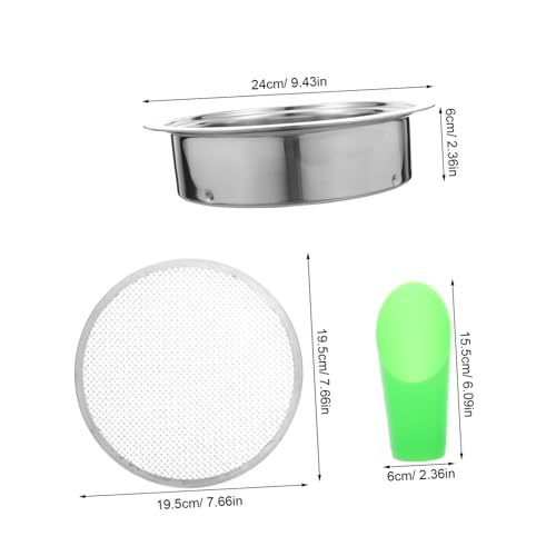 Cabilock Edelstahl Gartensieb Maschenweite und Kunststoffschaufel Rostfreies Bodensieb für Erde Sand Kompost Vielseitiges Gartensieb zum Filtern und Trennen Praktische Gartenhilfe Cabilock Edelstahl Gartensieb Maschenweite und Kunststoffschaufel Rostfreies Bodensieb für Erde Sand Kompost Vielseitiges Gartensieb zum Filtern und Trennen Praktische Gartenhilfe von Cabilock
