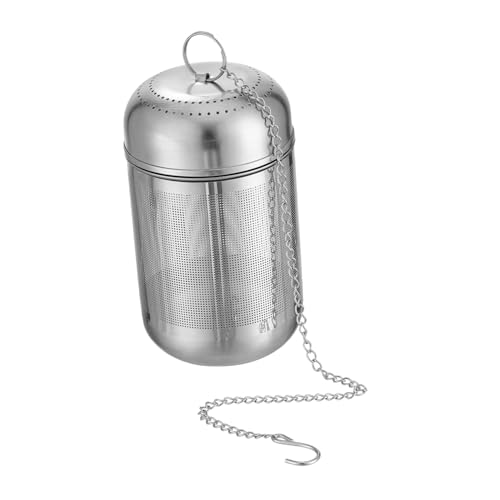 Cabilock Edelstahl Gewürzkorb Groß mit Feinem Sieb Wiederverwendbarer Gewürz Teefilter für Brühen und Suppen Praktisches Küchensieb mit Abnehmbarem Deckel und Langem Haken für Bequemes Cabilock Edelstahl Gewürzkorb Groß mit Feinem Sieb Wiederverwendbarer Gewürz Teefilter für Brühen und Suppen Praktisches Küchensieb mit Abnehmbarem Deckel und Langem Haken für Bequemes von Cabilock
