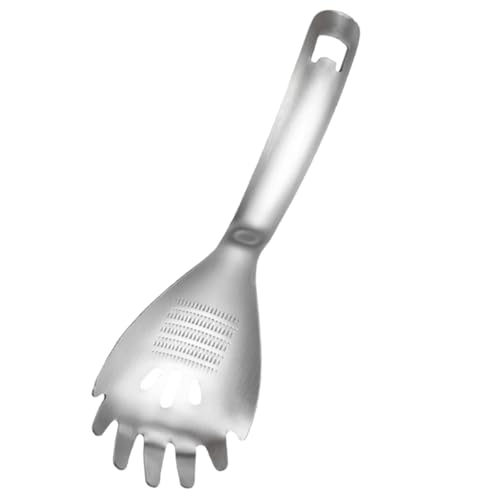 Cabilock Edelstahl Küchenutensil Servierlöffel mit Langem Griff Multifunktionaler Spaghetti und Nudellöffel Hitzebeständig für Schonende Zubereitung und Servieren von Pasta und Babynahrung von Cabilock