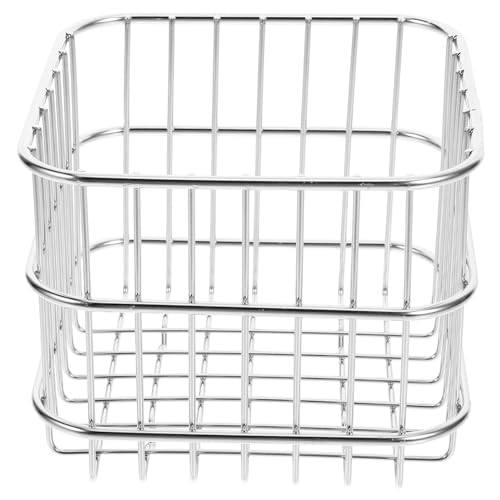 Cabilock Edelstahl-Mesh-Korb Mesh-Abtropffläche Spülbeckenkorb Obstkorb Schüssel Abtropfkorb Spülbecken Sieb Siebkorb Kleiner Aufbewahrungskorb Lebensmitteltablett von Cabilock