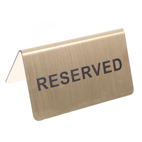 Cabilock Edelstahl Reserved Tischschild Goldfarben Reserviert Schild für Restaurants Hochzeiten Business Events Wiederverwendbar und Leicht zu Reinigen von Cabilock