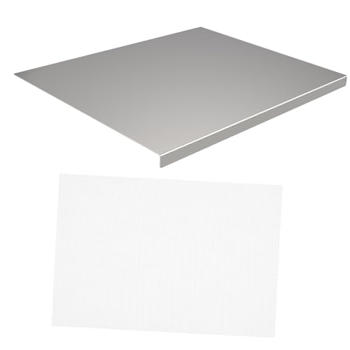 Cabilock Schneidbrett Schneidebrett für Arbeitsplatte 40x30cm Metall Schneidplatte Teigbrett Servierbrett für Nudeln Werkzeug Restaurant Backstahl Cabilock Schneidbrett Schneidebrett für Arbeitsplatte 40x30cm Metall Schneidplatte Teigbrett Servierbrett für Nudeln Werkzeug Restaurant Backstahl von Cabilock