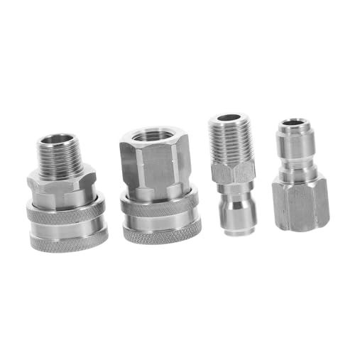 Cabilock Edelstahl Schnellverbinder Npt Hochdruckreiniger Adapter Männlich Weiblich Gewindefitting Robust Schnelle Verbindung für Wasserpistolen Zubehör Cabilock Edelstahl Schnellverbinder Npt Hochdruckreiniger Adapter Männlich Weiblich Gewindefitting Robust Schnelle Verbindung für Wasserpistolen Zubehör von Cabilock