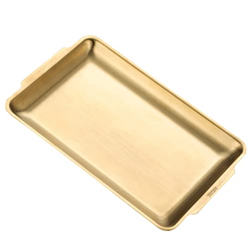 Cabilock Edelstahl Servierplatte Backblech Rechteckig Flache Teller Golden 22X14CM Sushi Teller Lebensmittel Obst Grill Platte Tablett zu Backen Servieren Küche Restaurant Zuhause Party Cabilock Edelstahl Servierplatte Backblech Rechteckig Flache Teller Golden 22X14CM Sushi Teller Lebensmittel Obst Grill Platte Tablett zu Backen Servieren Küche Restaurant Zuhause Party von Cabilock