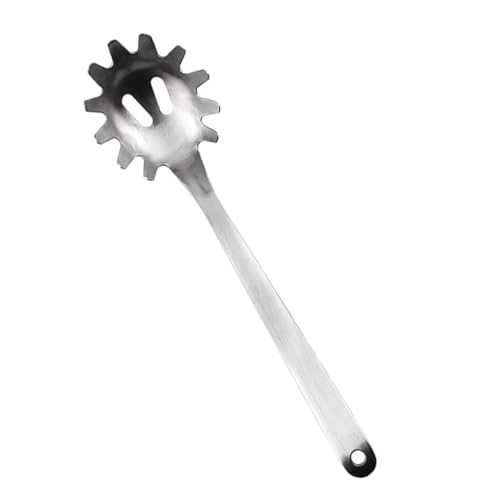 Cabilock Edelstahl Spaghettilöffel mit Zähnen Nudelheber Multifunktionaler Pasta Server für Leicht zu Reinigen Vielseitig für Spaghetti Ramen und Nudeln von Cabilock