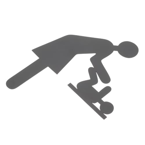 Cabilock Edelstahl Wc schild Schwarz Langlebiges Toilettenschild für Elternraum Praktisches Badezimmer zubehör Robustes Einfaches Design Pflegeleicht und Dekorativ von Cabilock