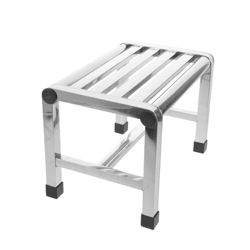 Cabilock Edelstahlhocker Tragbare Duschhocker Duschstuhl Klein Kleiner Hocker Fürs Badezimmer Duschzubehör -Stuhl Kleine Metallhocker Bank Aus Metall Badbank Rostfreier Stahl Silber von Cabilock