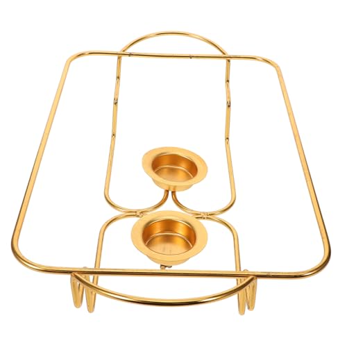 Cabilock Eleganter Vielseitiger Alkohol Kochherd mit Rutschfestem Sockel und Hitzebeständigem Griff Schnellem Alkoholbrenner für Buffet und Hot Pot Goldfarbener Quadratischer Camping von Cabilock