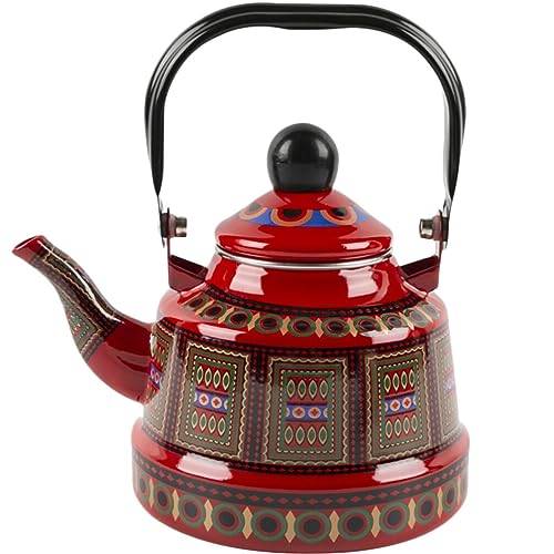 Cabilock Emaillierter Teekessel Wasserkocher Aus Emaille Kaffeekanne Mit Griff Teekessel Aus Kupfer Roter Alter Teekannen Tragbar Frau Schwarze Rostfreier Stahl Cabilock Emaillierter Teekessel Wasserkocher Aus Emaille Kaffeekanne Mit Griff Teekessel Aus Kupfer Roter Alter Teekannen Tragbar Frau Schwarze Rostfreier Stahl von Cabilock