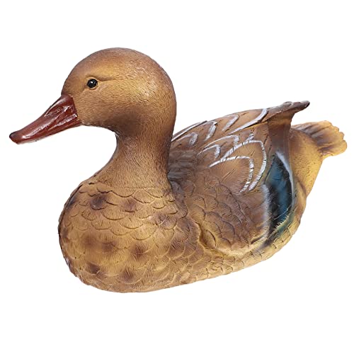 Cabilock Ente Figur Schwimmende Mandarin Ente Yuan Yang Handwerk Vogel Modell Figuren Retro Tierfigur Gartenfigur Dekofigur Tischdeko für Teich Wohnzimmer Desktop Hochzeit Geschenk von Cabilock