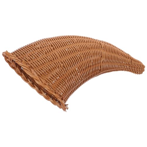 Cabilock Erntedank-Füllkörbe: Weinrebenkorb Aus Weidengeflecht Aus Horn Herbstbrotkorb Aus Rattan Tischaufsatz Aus Weidengeflecht Obst-Servierplatte Als Für von Cabilock