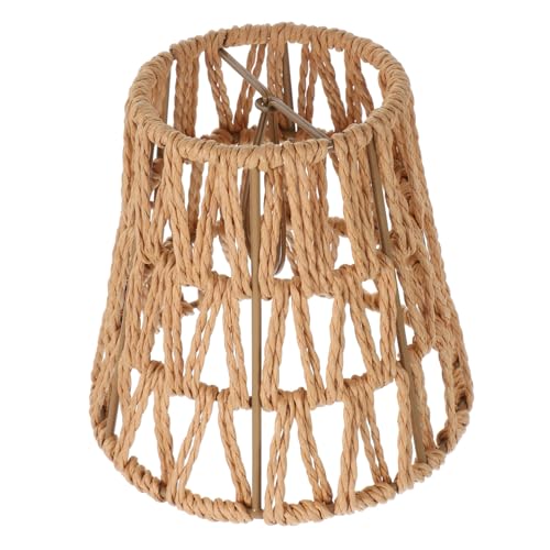 Cabilock Ersatz Lampenschirm aus Papierseil Handgewebter Hängelampenschirm für Vintage Boho Stil für Deckenlampen und Pendelleuchten Vielseitig Einsetzbar Sanfte Lichtverteilung Design von Cabilock