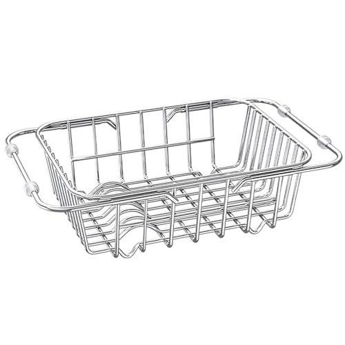 Cabilock Erweiterbarer Abtropfständer Für Geschirr Über Der Küchenspüle 30 X 20 cm Abtropfgestell Aus Edelstahl Organizer Im Spülbecken Abtropfkorb Ablage Auf Der Theke von Cabilock