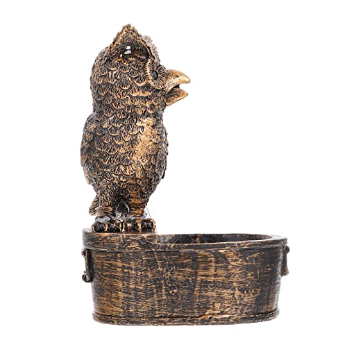 Cabilock Kreativer Eulen-Wasserfall- Gartenbrunnen Für Außenbereiche Zur Frühlingsdeko Und Teichgestaltung Einzigartiges Ornament Für Mikro-landschaften Stressreduzierend Und von Cabilock