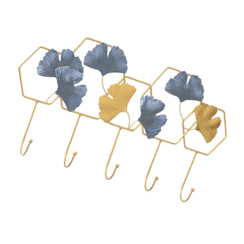 Cabilock Europäischer Kreativer Wandhaken Ginkgo aus Stabilem Metall für Kleidung und Dekoration Robuster Garderobenhaken für Flur Bad und Eingangsbereich Einfach zu Montieren von Cabilock