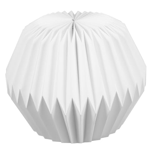Cabilock Faltbarer Papier Lampenschirm Hängelampe Origami Design Weiß Diy Lampenabdeckung Stilvoll Einfach zu Montieren Vielseitig für Wohnzimmer Partydekoration Platzsparend und Leicht zu von Cabilock