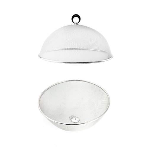 Cabilock Essenszelt Bildschirm Küche Fliegenhaube Torte Edelstahlgitter Lebensmittedeung 30Cm Pini Metall Lebensmittel Anti Fly Fd Serviechirm für Camutdr-Grill Fliegenhaube Weiss von Cabilock