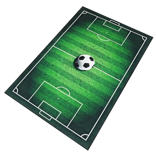 Cabilock Fußballfeld aus Hochwertigem Minimalistische Wohnzimmermatte Modisches Design für Wohnzimmer Schlafzimmer für Stilvolle von Cabilock