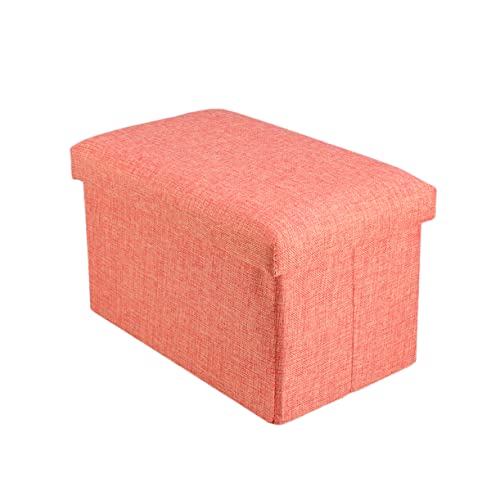 Cabilock Fußstütze Mit Stauraum Fußstütze Hocker Mit Stauraum Zum Sitzen Aufbewahrungsbank Für Schlafzimmer Aufbewahrungshocker Hocker Mit Stauraum Orange von Cabilock