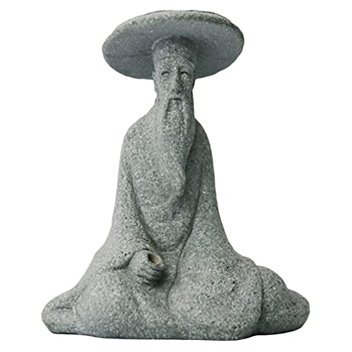 Cabilock Gartenfiguren Miniatur Angler Figuren Zen Garten Steinfiguren Dekofigur Skulptur Gartenstatuen Feengarten Steine Ornaments für Blumentopf Teich Auto Micro Landschaft Dekoration von Cabilock